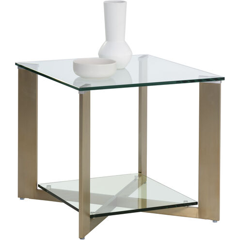 Xavier 23.75 X 23.75 inch Antique Brass Side Table